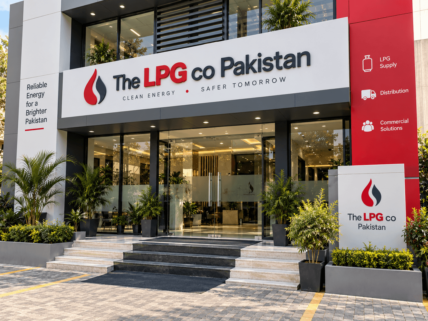 LPG company office Pakistan — entrance of THE LPG CO. PAKISTAN headquarters