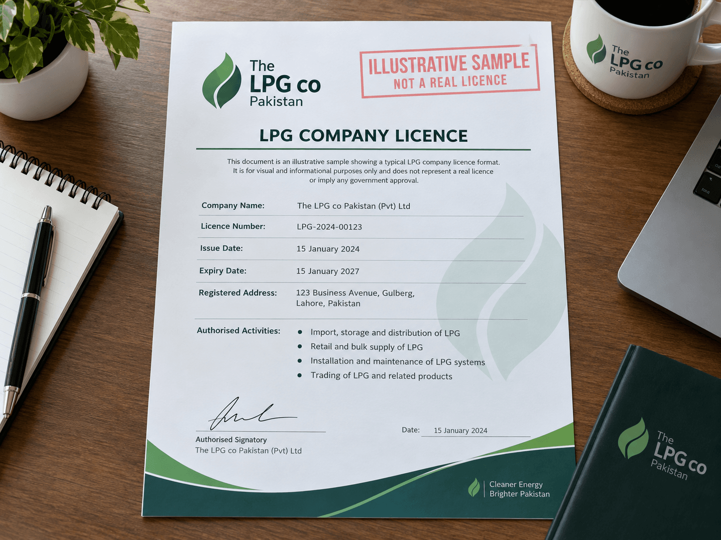 OGRA licence and compliance Pakistan — LPG company licence document on desk